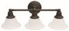 Monument  SONOMA 3-LIGHT VANITY FIXTURE, FROSTED GLASS, 24-1/2 X 8-3/4 IN., OIL RUBBED BRONZE* (1 PER CASE)