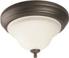 Monument  W2-LIGHT FLUSH MOUNT CEILING FIXTURE, FROSTED GLASS, 13 X 7 IN., OIL RUBBED BRONZE* (1 PER CASE)