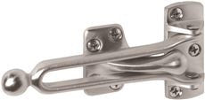 PRIME-LINE 10 7094 SWING BAR LOCK WITH EDGE GUARD, SATIN NICKEL (1 PER CASE)