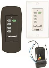 Craftmade International UCI-2000-2 UNIVERSAL REMOTE CONTROL FOR CEILING FAN WITH LIGHT KIT, HAND HELD AND WALL MOUNT, COLOR CHANGE FACE PLATES (1 PER CASE)