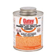 OATEY 32167 CPVC HEAVY DUTY LAVA CEMENT, ORANGE, 16 OZ. (1 PER CASE)