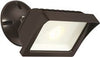 ENVIROLITE FL2016N40-48 LED ADJUSTABLE SINGLE-HEAD OUTDOOR WALL FLOOD LIGHT, BRONZE, INTEGRATED LED INCLUDED (1 PER CASE)