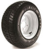 MARTIN WHEEL 810GK4W-4PTR KENDA K399 PRO TOUR RA205/50-10 TIRE (4 PLY) MOUNTED ON 10X6, 4 HOLE WHITE WHEEL (4/4) (1 PER CASE)