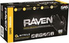 SAS SAFETY 66517 RAVEN DISPOSABLE POWDER-FREE NITRILE GLOVES, MEDIUM, BLACK, 6 MIL, (100 PER BOX, 1 BOX)