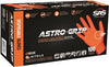 SAS SAFETY 66572 ASTRO-GRIP DISPOSABLE POWDER-FREE NITRILE GLOVES, MEDIUM, ORANGE, 7 MIL, (100 PER BOX, 1 BOX)