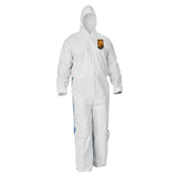 Kimberly-Clark 37164 Professional 2X White KLEENGUARD A40 Microporous Film Laminate Disposable Breathable Liquid And Particle Protection Coveralls With Front Zipper Closure And Blue Back  (25/EA)