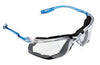 3M 11874-00000 Virtua CCS Safety Glasses With Blue And Clear Polycarbonate Frame, Silver Mirror Indoor/Outdoor Polycarbonate Anti-Fog Lens And Foam Gasket Attachment (1/EA)