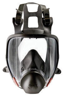 3M 6900 Large Thermoplastic Elastomer Full Face 6000 Series Reusable Respirator With 4 Point Harness And Bayonet Connection