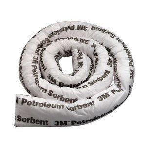 3M T-8 3" X 8' White Polypropylene And Polyester Sorbent Mini-Boom  (1/EA)