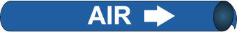 NMC A4002-PIPEMARKER PRECOILED, AIR WHITE/BLUE, FITS 3/4''-1'' PIPE (1 EACH)