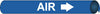 NMC A4002-PIPEMARKER PRECOILED, AIR WHITE/BLUE, FITS 3/4''-1'' PIPE (1 EACH)