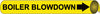 NMC A4007-PIPEMARKER PRECOILED, BOILER BLOWDDOWN B/Y, FITS 3/4''-1'' PIPE (1 EACH)