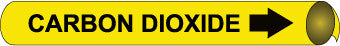 NMC F4011-PIPEMARKER STRAP-ON, CARBON DIOXIDE B/Y, FITS 6''-8'' PIPE (1 EACH)