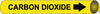 NMC A4011-PIPEMARKER PRECOILED, CARBON DIOXIDE B/Y, FITS 3/4''-1'' PIPE (1 EACH)