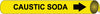 NMC B4013-PIPEMARKER PRECOILED, CAUSTIC SODA B/Y, FITS 1 1/8''-2 3/8'' PIPE (1 EACH)
