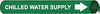 NMC B4015-PIPEMARKER PRECOILED, CHILLED WATER SUPPLY W/G, FITS 1 1/8''-2 3/8'' PIPE (1 EACH)