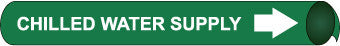 NMC G4015-PIPEMARKER STRAP-ON, CHILLED WATER SUPPLY W/G, FITS 8''-10'' PIPE (1 EACH)