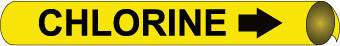 NMC G4016-PIPEMARKER STRAP-ON, CHLORINE B/Y, FITS 8''-10'' PIPE (1 EACH)