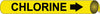 NMC A4016-PIPEMARKER PRECOILED, CHLORINE B/Y, FITS 3/4''-1'' PIPE (1 EACH)