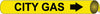 NMC B4017-PIPEMARKER PRECOILED, CITY GAS B/Y, FITS 1 1/8''-2 3/8'' PIPE (1 EACH)