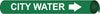 NMC B4018-PIPEMARKER PRECOILED, CITY WATER W/G, FITS 1 1/8''-2 3/8'' PIPE (1 EACH)