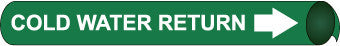 NMC C4020-PIPEMARKER PRECOILED, COLD WATER RETURN W/G, FITS 2 1/2''-3 1/4'' PIPE (1 EACH)