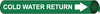 NMC B4020-PIPEMARKER PRECOILED, COLD WATER RETURN W/G, FITS 1 1/8''-2 3/8'' PIPE (1 EACH)