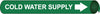 NMC A4021-PIPEMARKER PRECOILED, COLD WATER SUPPLY W/G, FITS 3/4''-1'' PIPE (1 EACH)