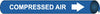 NMC F4022-PIPEMARKER STRAP-ON, COMPRESSED AIR W/B, FITS 6''-8'' PIPE (1 EACH)