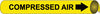NMC D4023-PIPEMARKER PRECOILED, COMPRESSED AIR B/Y, FITS 3 3/8''-4 1/2'' PIPE (1 EACH)