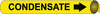 NMC B4024-PIPEMARKER PRECOILED, CONDENSATE B/Y, FITS 1 1/8''-2 3/8'' PIPE (1 EACH)