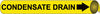 NMC C4025-PIPEMARKER PRECOILED, CONDENSATE DRAIN B/Y, FITS 2 1/2''-3 1/4'' PIPE (1 EACH)