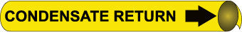 NMC E4026-PIPEMARKER PRECOILED, CONDENSATE RETURN B/Y, FITS 4 5/8''-5 7/8'' PIPE (1 EACH)