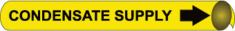 NMC F4027-PIPEMARKER STRAP-ON, CONDESATE SUPPLY B/Y, FITS 6''-8'' PIPE (1 EACH)
