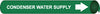 NMC A4030-PIPEMARKER PRECOILED, CONDENSER WATER SUPPLY W/G, FITS 3/4''-1'' PIPE (1 EACH)