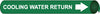 NMC A4032-PIPEMARKER PRECOILED, COOLING WATER RETURN W/G, FITS 3/4''-1'' PIPE (1 EACH)