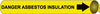 NMC A4033-PIPEMARKER PRECOILED, DANGER ASBESTOS INSULATION B/Y, FITS 3/4''-1'' PIPE (1 EACH)