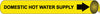 NMC A4038-PIPEMARKER PRECOILED, DOMESTIC HOT WATER SUPPLY B/Y, FITS 3/4''-1'' PIPE (1 EACH)