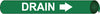 NMC F4039-PIPEMARKER STRAP-ON, DRAIN W/G, FITS 6''-8'' PIPE (1 EACH)