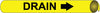 NMC A4040-PIPEMARKER PRECOILED, DRAIN B/Y, FITS 3/4''-1'' PIPE (1 EACH)