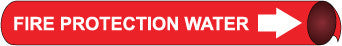 NMC A4043-PIPEMARKER PRECOILED, FIRE PROTECTION WATER W/R, FITS 3/4''-1'' PIPE (1 EACH)
