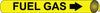 NMC F4045-PIPEMARKER STRAP-ON, FUEL GAS B/Y, FITS 6''-8'' PIPE (1 EACH)