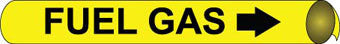 NMC A4045-PIPEMARKER PRECOILED, FUEL GAS B/Y, FITS 3/4''-1'' PIPE (1 EACH)