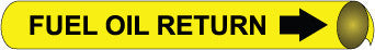 NMC D4047-PIPEMARKER PRECOILED, FUEL OIL RETURN B/Y, FITS 3 3/8''-4 1/2'' PIPE (1 EACH)