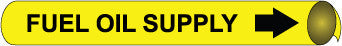 NMC A4048-PIPEMARKER PRECOILED, FUEL OIL SUPPLY B/Y, FITS 3/4''-1'' PIPE (1 EACH)