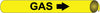 NMC A4049-PIPEMARKER PRECOILED, GAS B//Y, FITS 3/4''-1'' PIPE (1 EACH)