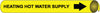 NMC D4052-PIPEMARKER PRECOILED, HEATING HOT WATER SUPPLY B/Y, FITS 3 3/8''-4 1/2'' PIPE (1 EACH)