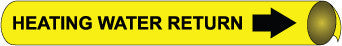 NMC F4055-PIPEMARKER STRAP-ON, HEATING WATER RETURN B/Y, FITS 6''-8'' PIPE (1 EACH)