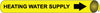 NMC A4056-PIPEMARKER PRECOILED, HEATING WATER SUPPLY B/Y, FITS 3/4''-1'' PIPE (1 EACH)