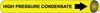 NMC A4058-PIPEMARKER PRECOILED, HIGH PRESSURE CONDENSATE B/Y, FITS 3/4''-1'' PIPE (1 EACH)
